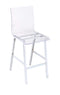 Chairs Lounge Chair - 19" X 16" X 39" Acrylic And Chrome Counter Height Chair HomeRoots