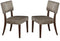 Chairs Lounge Chair - 20" X 20" X 36" 2pc Gray Fabric And Espresso Side Chair HomeRoots