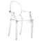 Chairs Lounge Chair - 21" X 21" X 36.5" 4 Pcs Transparent Polycarbonate Chair HomeRoots