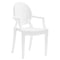Chairs Lounge Chair - 21" X 21" X 36.5" 4 Pcs White Polycarbonate Chair HomeRoots