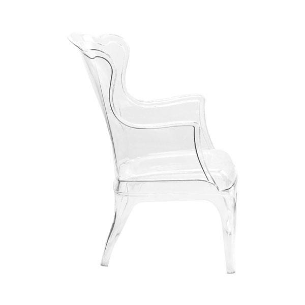 Chairs Lounge Chair - 28.3" X 30.5" X 38" Transparent Polycarbonate Chair HomeRoots