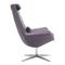 Chairs Lounge Chair - 35" X 32.3" X 40.6" Charcoal Gray Polyblend Occasional Chair HomeRoots