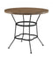 Chairs Lounge Chair - 42" X 42" X 36" Walnut Antique Black Metal Wood 5Pc Pk Counter Height Set HomeRoots
