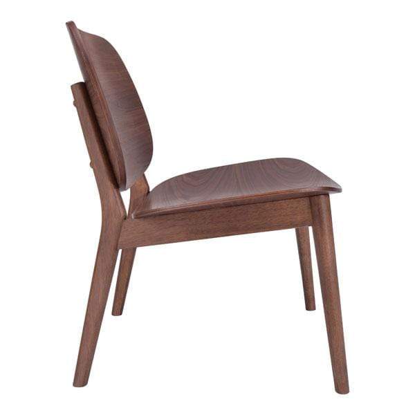 Chairs Lounge Chair Indoor - 25.8" X 23" X 28.5" 2 Pcs Walnut Lounge Chair HomeRoots