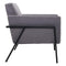 Chairs Lounge Chair Indoor - 31.1" X 29.7" X 32.7" Gray Cashmere Lounge Chair HomeRoots