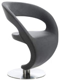 Chairs Lounge Chair Indoor - 32" Grey Fabric, Polyester, and Wool Lounge Chair HomeRoots