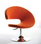 Chairs Lounge Chair Indoor - 34" Orange Fabric, Polyester, and Wool Lounge Chair HomeRoots