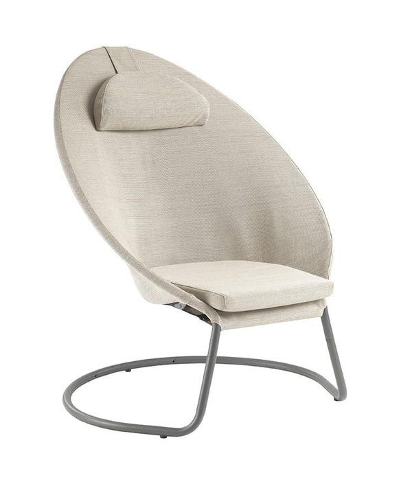 Chairs Lounge Chair Indoor Lounge Chair Titane Steel Frame Latte Hedona Fabric 560 HomeRoots
