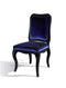 Chairs Lounge Chair - Two 39.4" Purple Velvet and Wood Side Chairs HomeRoots