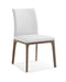 Chairs Metal Dining Chair 20" X 24" X 35" White Faux Leather / Metal Dining Chair 662 HomeRoots