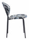 Chairs Modern Chair - 18.1" x 23.6" x 32.3" Leaf Multicolor & Black, Steel & Plywood, Chair - Set of 2 HomeRoots