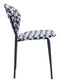 Chairs Modern Chair - 18.1" x 23.6" x 32.3" Multicolor, Black, Steel & Plywood, Chair - Set of 2 HomeRoots