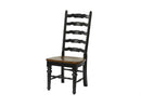 Chairs Modern Chair - 19.5" X 23.75" X 44.375" Black Cherry Hardwood Side Chair HomeRoots
