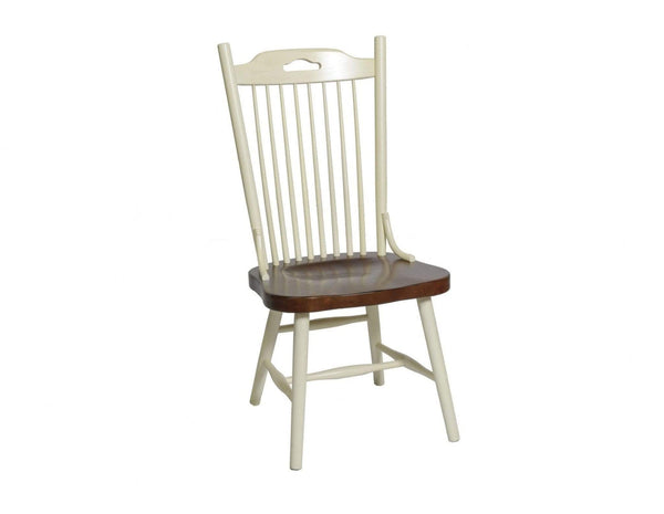 Chairs Modern Chair - 21" X 23.625" X 42" Buttermilk Cherry Hardwood Side Chair HomeRoots