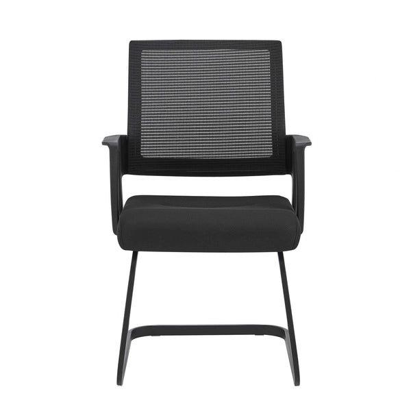 Chairs Modern Chair - 22.01" X 22.52" X 34.02" Black Fabric/Mesh Visitor Chair HomeRoots