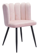 Chairs Modern Chair - 22" x 22" x 31.5" Pink, Velvet, Steel & Plywood, Chair - Set of 2 HomeRoots
