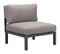 Chairs Modern Chair - 28" x 30.3" x 28.7" Dark Gray & Gray, Polyresin, Powder Coated Aluminum, Armless Chair HomeRoots