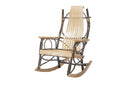 Chairs Modern Chair - 30" X 27" X 42" Natural Hardwood Rocker Chair HomeRoots
