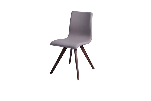 Chairs Modern Dining Chairs - 21" X 21" X 33" Taupe Faux Leather / Metal Dining Chair HomeRoots