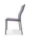 Chairs Modern Dining Chairs - 22" X 17" X 36" Gray Faux Leather / Metal Dining Chair HomeRoots