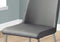 Chairs Modern Dining Chairs - 33" x 36" x 74" Grey, Foam, Metal, Leather-Look - Dining Chairs 2pcs HomeRoots