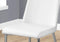 Chairs Modern Dining Chairs - 33" x 36" x 74" White, Foam, Metal, Leather-Look - Dining Chairs 2pcs HomeRoots