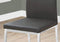 Chairs Modern Dining Chairs - 39'.5" x 34" x 76" Grey, Foam, Metal, Leather-Look - Dining Chairs 2pcs HomeRoots