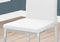 Chairs Modern Dining Chairs - 39'.5" x 34" x 76" White, Foam, Metal, Leather-Look - Dining Chairs 2pcs HomeRoots