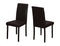 Chairs Modern Dining Chairs - 44'.5" x 35'.5" x 72" Cappuccino, Foam, Solid Wood, Leather-Look - Dining Chairs 2pcs HomeRoots