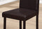 Chairs Modern Dining Chairs - 44'.5" x 35'.5" x 72" Cappuccino, Foam, Solid Wood, Leather-Look - Dining Chairs 2pcs HomeRoots