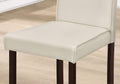 Chairs Modern Dining Chairs - 44'.5" x 35'.5" x 72" Ivory, Foam, Solid Wood, Leather-Look - Dining Chairs 2pcs HomeRoots