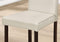 Chairs Modern Dining Chairs - 44'.5" x 35'.5" x 72" Ivory, Foam, Solid Wood, Leather-Look - Dining Chairs 2pcs HomeRoots