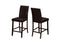 Chairs Modern Dining Chairs - 45" x 35'.5" x 80" Brown, Leather-Look, Counter height - 2pcs Dining Chair HomeRoots