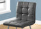 Chairs Modern Dining Chairs - 47" x 37" x 63" Grey, Foam, Metal, Polyurethane, Leather-Look - Dining Chairs 2pcs HomeRoots