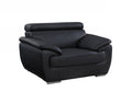 Chairs Modern Leather Chair - 32-38" Captivating Black Leather Chair HomeRoots