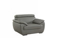 Chairs Modern Leather Chair - 32-38" Captivating Grey Leather Chair HomeRoots