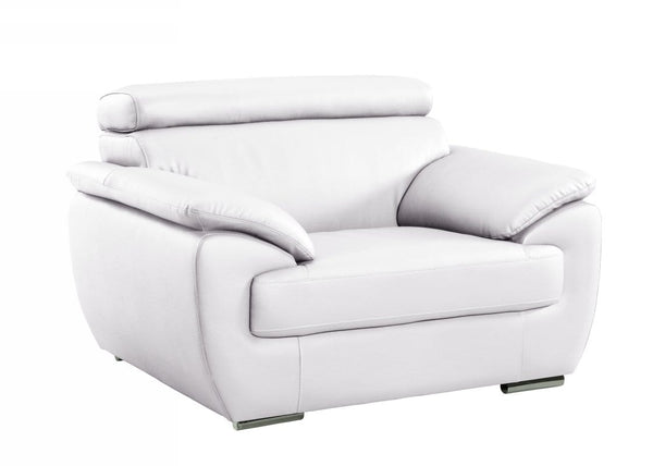 Chairs Modern Leather Chair - 32-38" Captivating White Leather Chair HomeRoots