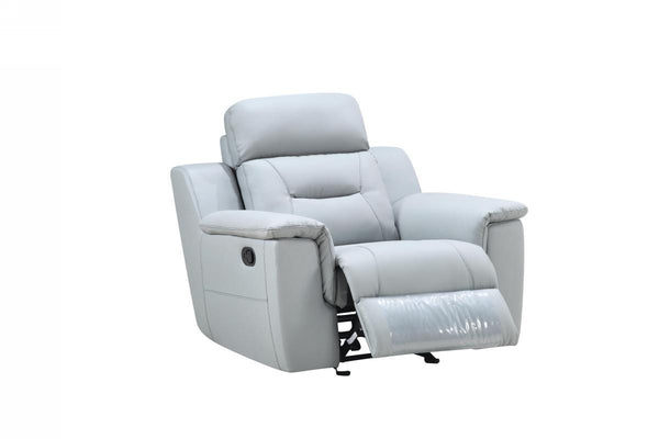 Chairs Modern Leather Chair - 41" Fascinating Grey Leather Chair HomeRoots