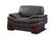 Chairs Modern Leather Chair - 44" Dazzling Brown Leather Chair HomeRoots