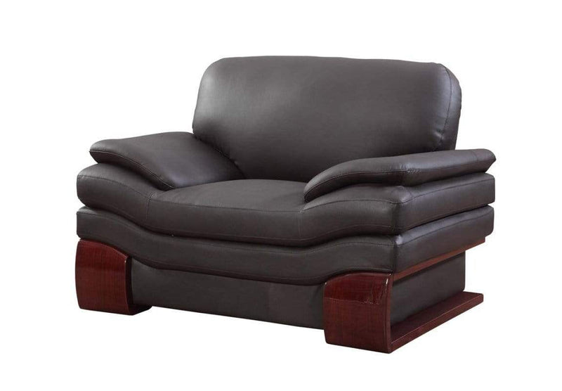 Chairs Modern Leather Chair - 44" Dazzling Brown Leather Chair HomeRoots