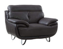 Chairs Modern Leather Chair - 44" Fascinating Brown Leather Chair HomeRoots
