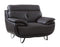Chairs Modern Leather Chair - 44" Fascinating Brown Leather Chair HomeRoots