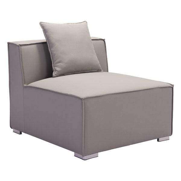 Chairs Modern Lounge Chair - 29.5" X 34.6" X 25.4" Middle Gray Chair HomeRoots