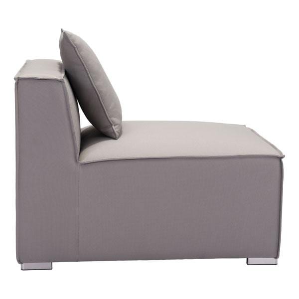 Chairs Modern Lounge Chair - 29.5" X 34.6" X 25.4" Middle Gray Chair HomeRoots