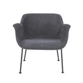 Chairs Modern Lounge Chair - 30.32" X 25.2" X 28.75" Dark Gray Fabric Lounge Chair HomeRoots