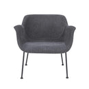 Chairs Modern Lounge Chair - 30.32" X 25.2" X 28.75" Dark Gray Fabric Lounge Chair HomeRoots