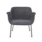 Chairs Modern Lounge Chair - 30.32" X 25.2" X 28.75" Dark Gray Fabric Lounge Chair HomeRoots