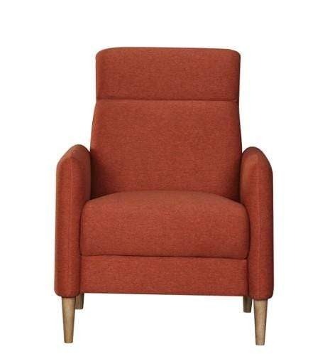 Chairs Modern Lounge Chair - 30" X 36" X 42" Red Polyester Push Back Chair HomeRoots