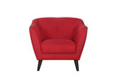 Chairs Modern Lounge Chair - 35" X 34" X 31" Red Polyester Chair HomeRoots