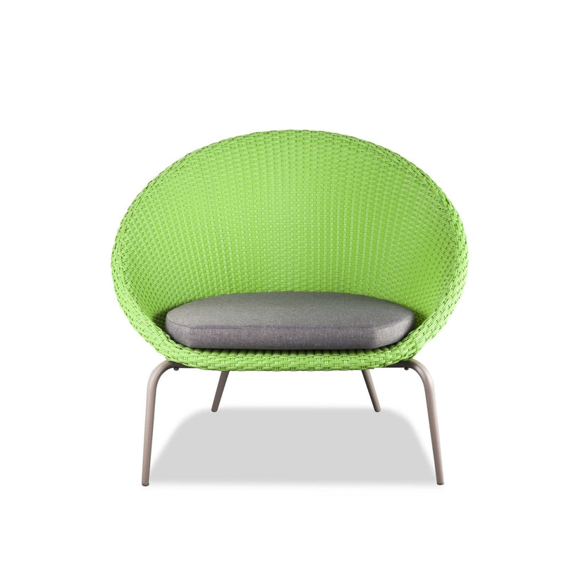 Chairs Modern Lounge Chair - 40" X 31" X 35" Green Wicker Chair HomeRoots